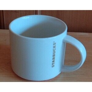 2012 Starbucks  16 oz. Coffee Tea Cup Mug Gold Lettering Red Trim Ring At Bottom